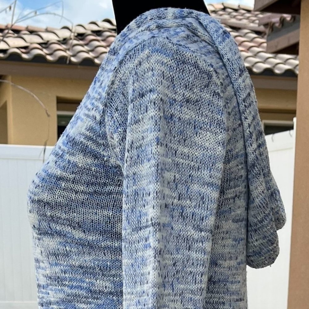 Mudd Blue & White Open Cardigan With Hood Girls Size 16 - Picture 9 of 16